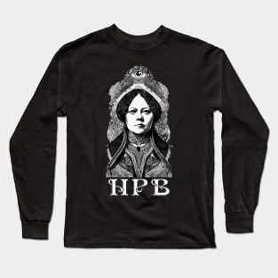 Madame Helena P Blavatsky Esoteric Art Nouveau Design Long Sleeve T-Shirt